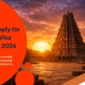 How to apply for India eVisa online in 2026 with temple at sunrise representing Indian travel destinations